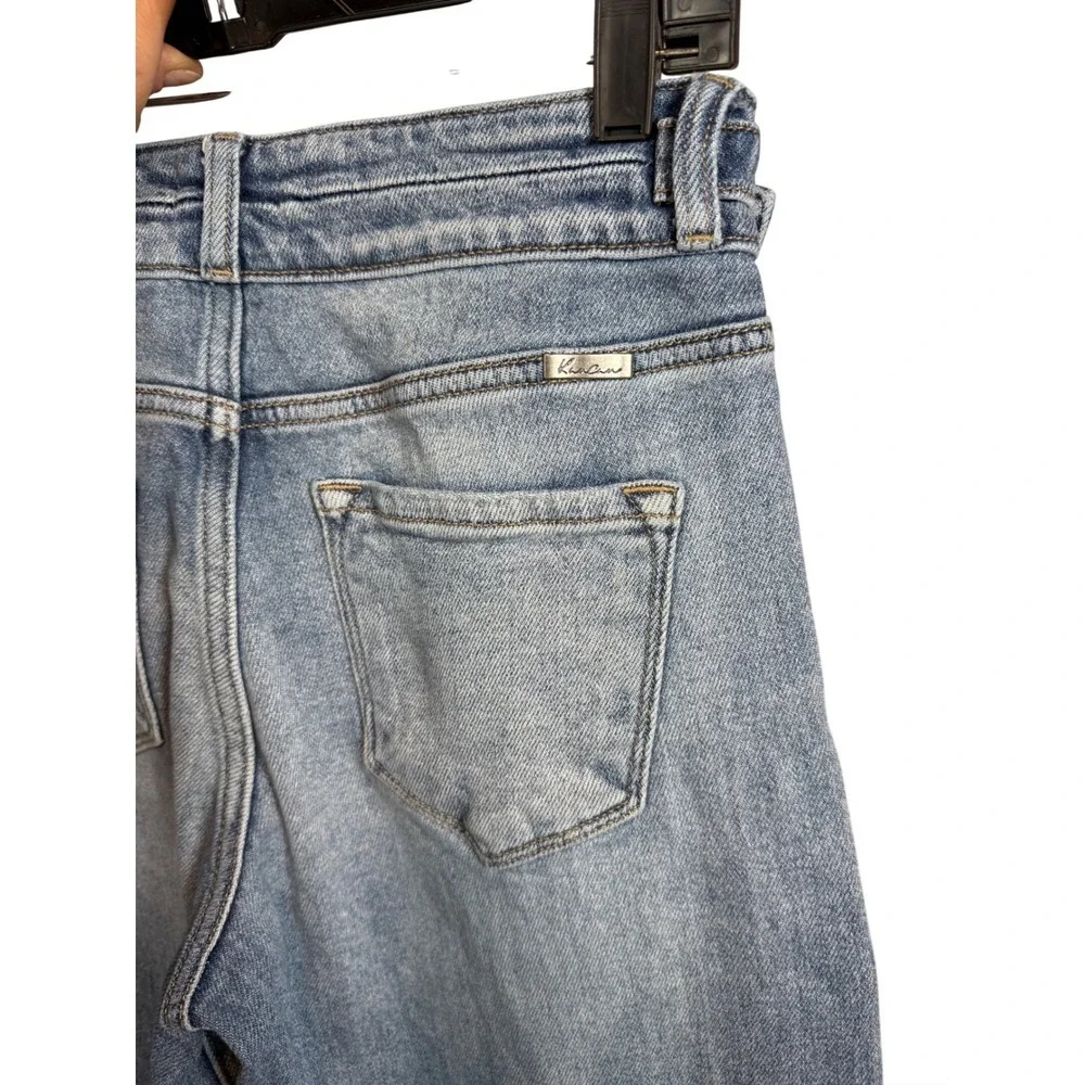 KanCan Women Light Wash Wide Leg Pleated High Rise Jeans KC9368M Size 7/27 Blue